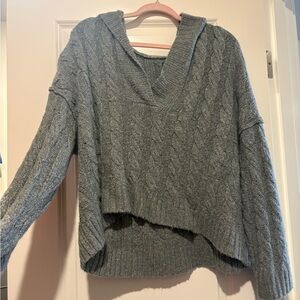 American Eagle Outfitters Charcoal V-Neck Sweater